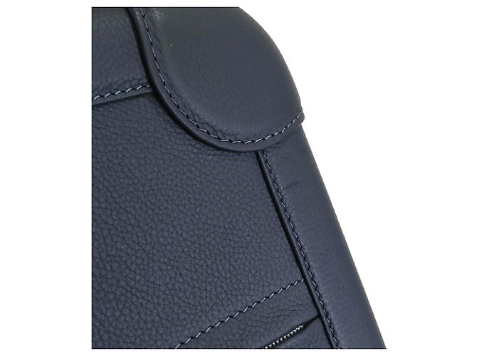 Trolley da cabina Hermès Blue H Plume e Taurillon Regate RMS Blu navy - vista 11