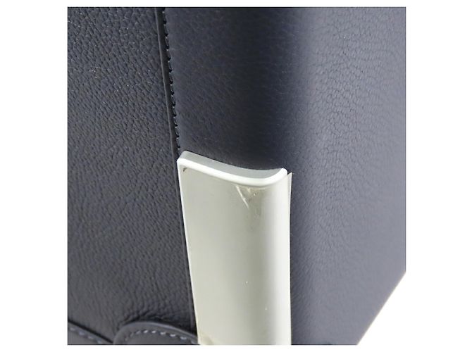 Trolley da cabina Hermès Blue H Plume e Taurillon Regate RMS Blu navy - vista 12