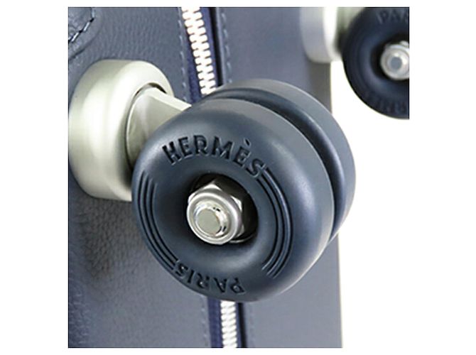 Trolley da cabina Hermès Blue H Plume e Taurillon Regate RMS Blu navy - vista 6