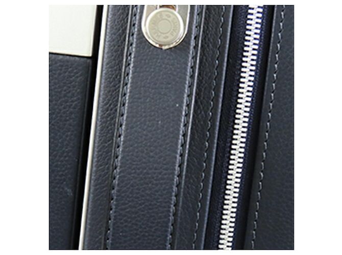 Trolley da cabina Hermès Blue H Plume e Taurillon Regate RMS Blu navy - vista 7