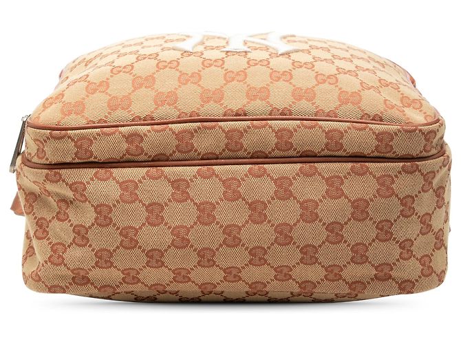 Zaino Gucci Brown GG Canvas NY Yankees Marrone - vista 3