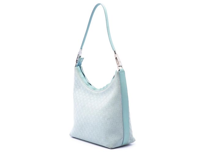 Borsa a tracolla Gucci Blue Square G in camoscio Blu chiaro - vista 2