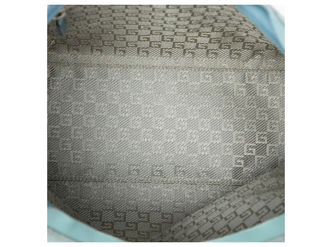 Borsa a tracolla Gucci Blue Square G in camoscio Blu chiaro - vista 4
