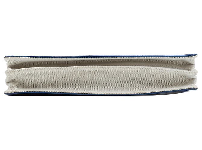 Balenciaga Pochette Crossbody in tela marrone e blu navy - vista 3