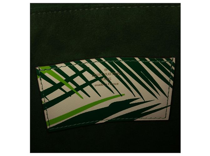 Louis Vuitton White Monogram Palm Print Twist MM Bianco - vista 5