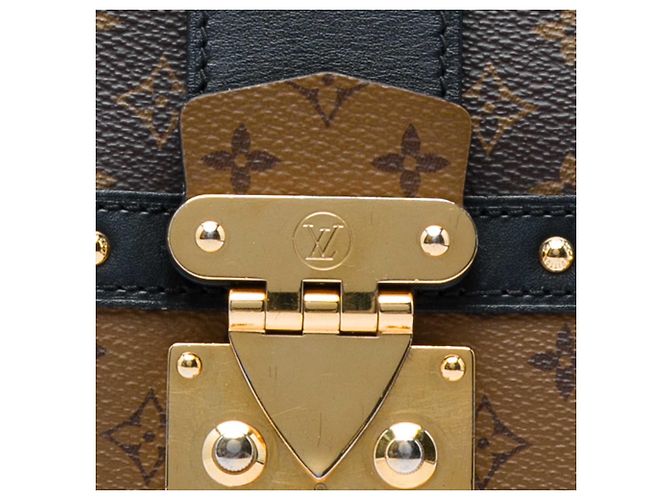 Louis Vuitton Brown Monogram Reverse Trunk Clutch Marrone - vista 5