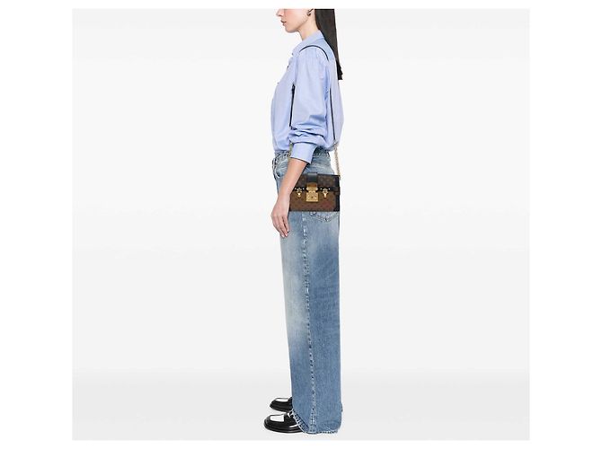 Louis Vuitton Brown Monogram Reverse Trunk Clutch Marrone - vista 7