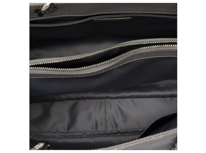 Chanel Gray Caviar Grand Shopping Tote Marrone - vista 4