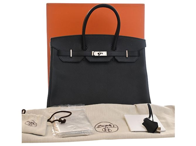 Hermès Black Epsom Birkin Retourne 35 Nero - vista 14