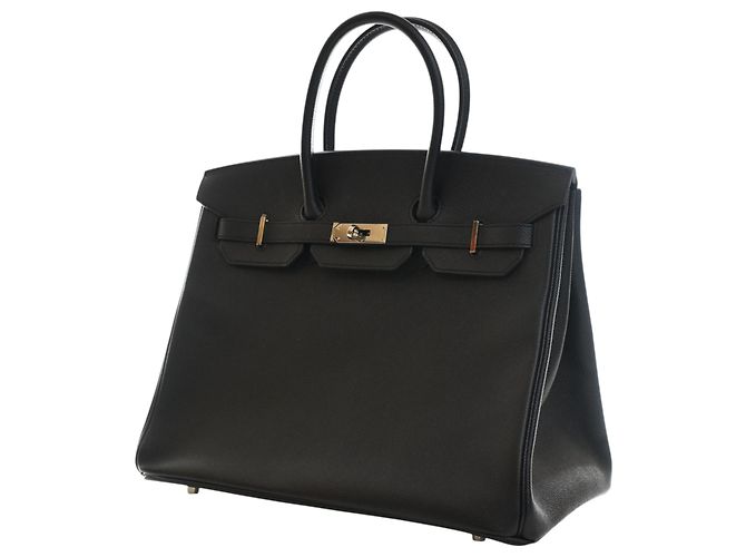 Hermès Black Epsom Birkin Retourne 35 Nero - vista 3