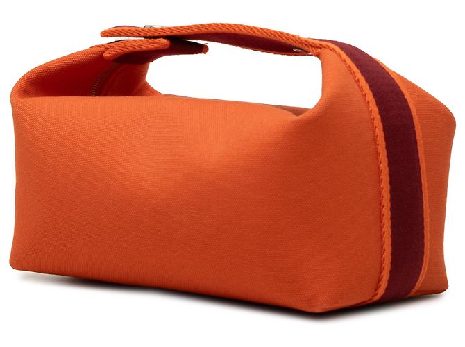 Custodia Hermès Orange Small Toile Bride A Brac Arancione - vista 2