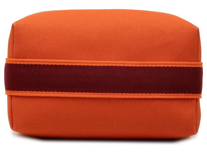 Custodia Hermès Orange Small Toile Bride A Brac Arancione - vista 3