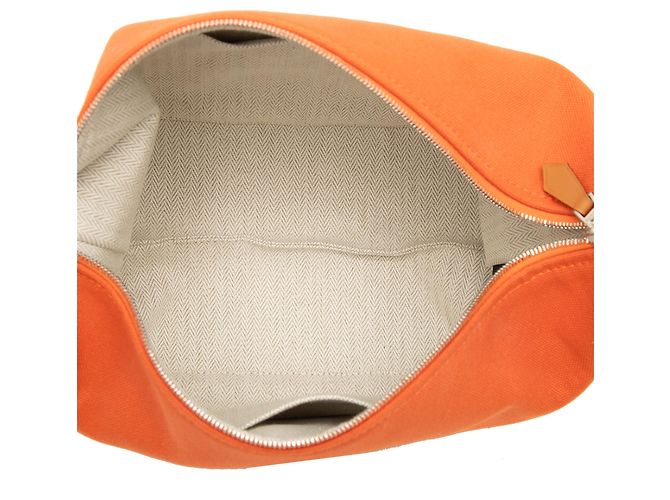 Custodia Hermès Orange Small Toile Bride A Brac Arancione - vista 4