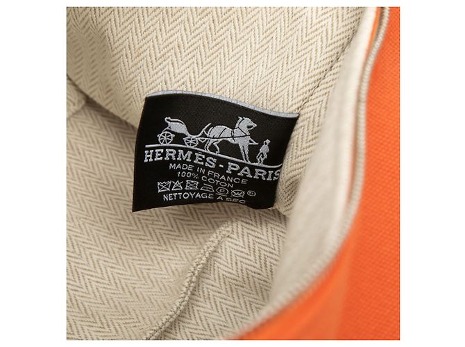 Custodia Hermès Orange Small Toile Bride A Brac Arancione - vista 5