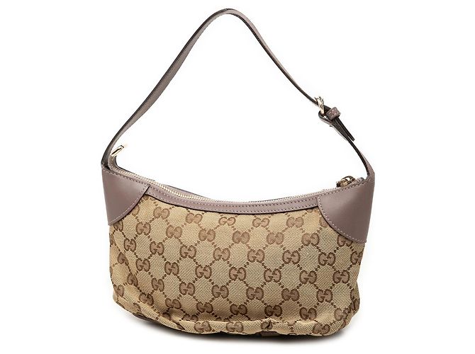 Gucci Beige GG Canvas Web Handtasche - Ansicht 2