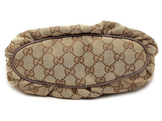 Gucci Beige GG Canvas Web Handtasche - Ansicht 3