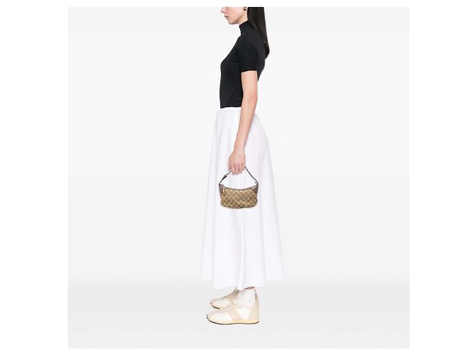 Gucci Beige GG Canvas Web Handtasche - Ansicht 6