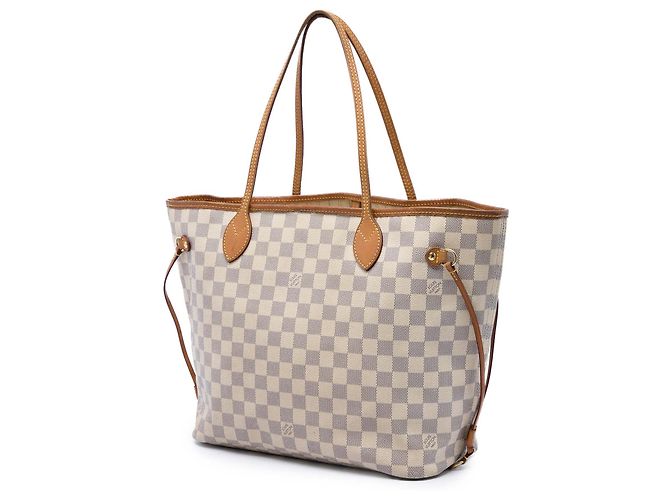Louis Vuitton White Damier Azur Neverfull MM - view 2