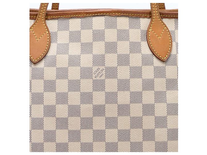 Louis Vuitton White Damier Azur Neverfull MM - view 5