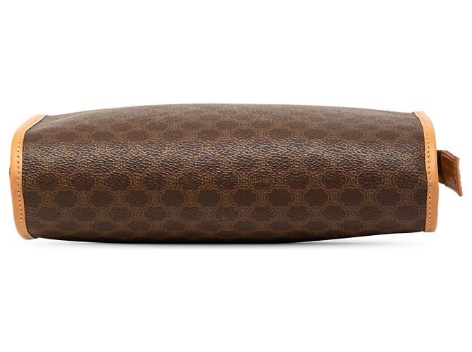 Céline Clutch Celine Brown Macadam Coated Canvas Marrone - vista 3