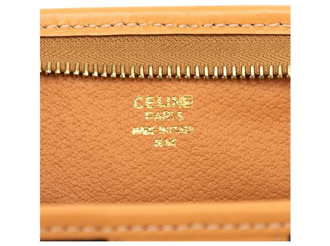 Céline Clutch Celine Brown Macadam Coated Canvas Marrone - vista 5