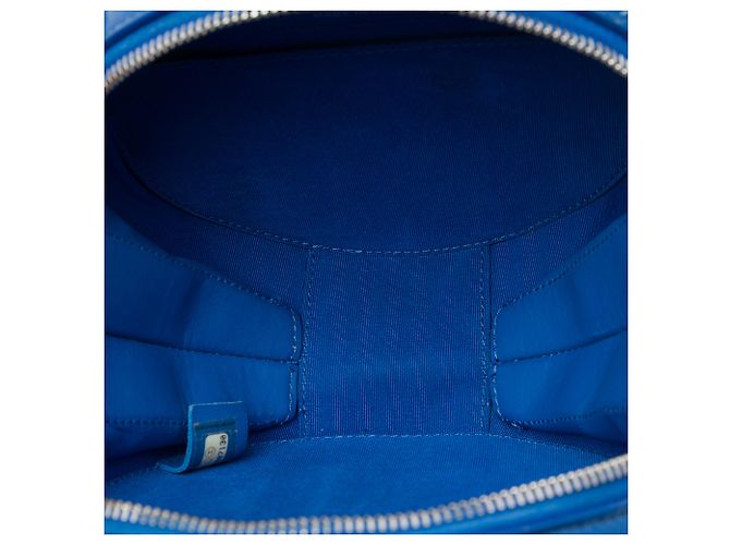 Borsa Chanel Blue CC Patent Round As Earth Bag - vista 4