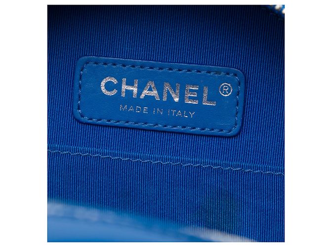 Borsa Chanel Blue CC Patent Round As Earth Bag - vista 5
