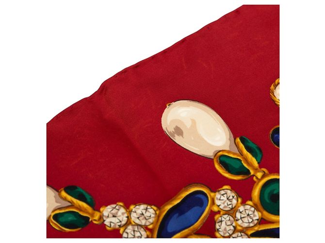 Chanel Red Gripoix Seidentuch 90 Rot - Ansicht 6
