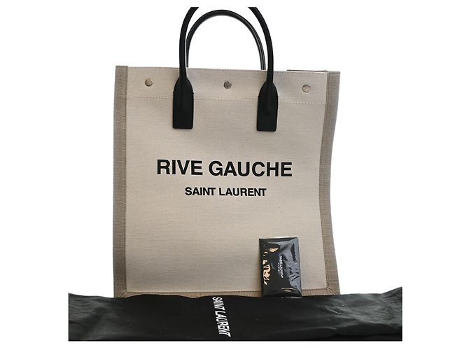 Tote North South Rive Gauche Saint Laurent in fibre miste marrone - vista 13