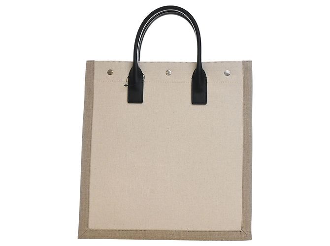Tote North South Rive Gauche Saint Laurent in fibre miste marrone - vista 2