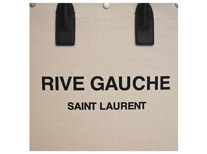 Tote North South Rive Gauche Saint Laurent in fibre miste marrone - vista 5