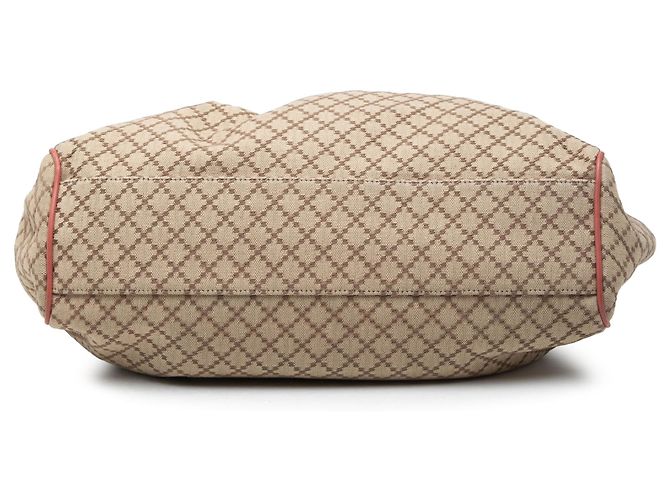 Borsa Tote Gucci Sukey Medium in tela Diamante beige - vista 3