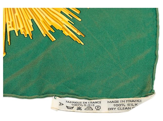 Hermès Green Voltaire Sanssoucy Seidentuch 90 Grün - Ansicht 2