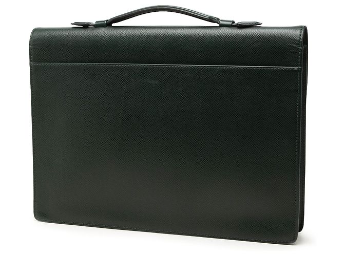 Louis Vuitton Green Taiga Serviette Kourad Briefcase Verde Verde scuro - vista 2