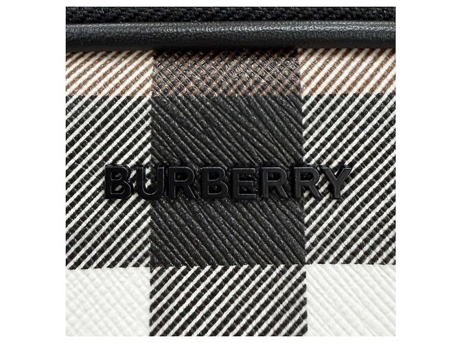 Borsa a tracolla Burberry Brown Giant Check E-Canvas Paddy Marrone Marrone scuro - vista 6