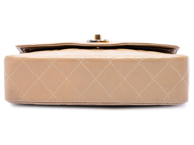 Chanel Beige Paris Limited Edition Small CC Quilted Lambskin Double Flap - vista 3