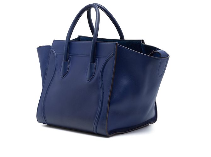 Céline Celine Blue Medium Grained Calfskin Phantom Luggage Tote - vista 2