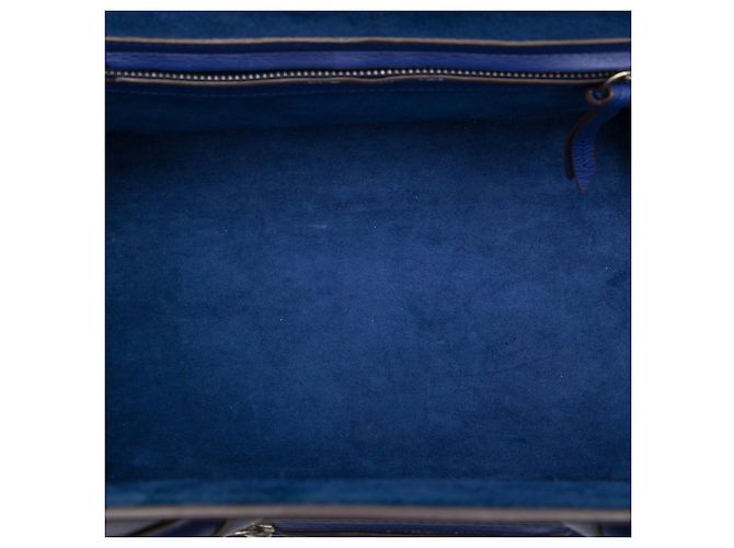 Céline Celine Blue Medium Grained Calfskin Phantom Luggage Tote - vista 4