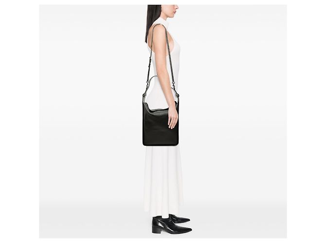 Balenciaga Tote Tool 2.0 North South in pelle di vitello grana grossa nera Medium Nero - vista 6