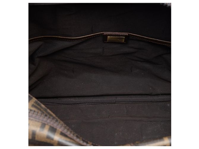 Valigia Fendi Brown Zucca Coated Canvas Marrone - vista 4