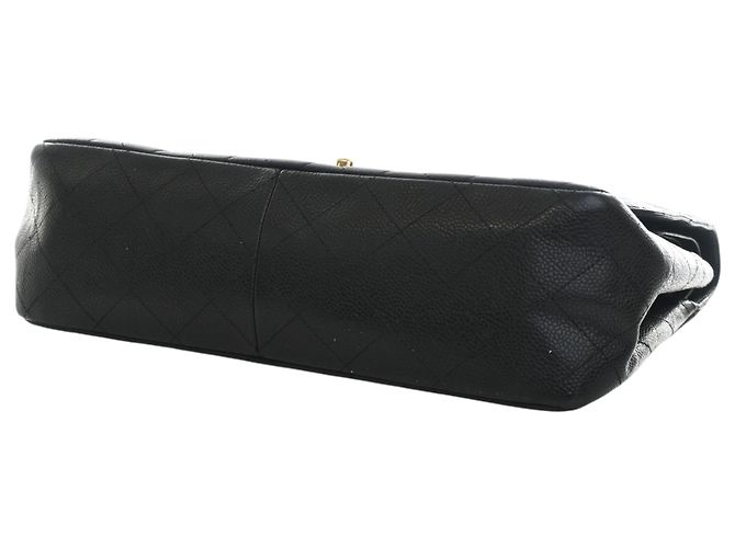 Chanel Black Jumbo Classic Caviar Double Flap Noir - vue 13