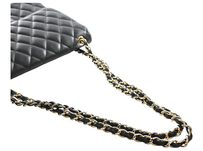 Chanel Black Jumbo Classic Caviar Double Flap Noir - vue 14