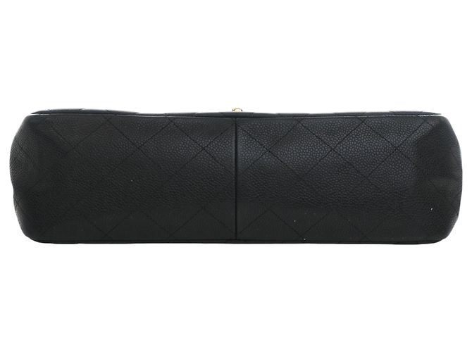 Chanel Black Jumbo Classic Caviar Double Flap Noir - vue 5