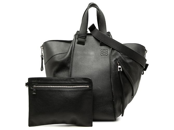 LOEWE Hammock Satchel aus Leder, Schwarz, Medium - Ansicht 7