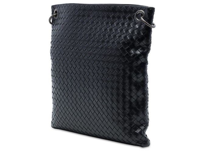 Bottega Veneta Borsa a tracolla Intrecciato in nappa nera Nero - vista 2