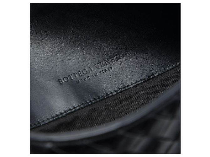 Bottega Veneta Borsa a tracolla Intrecciato in nappa nera Nero - vista 5