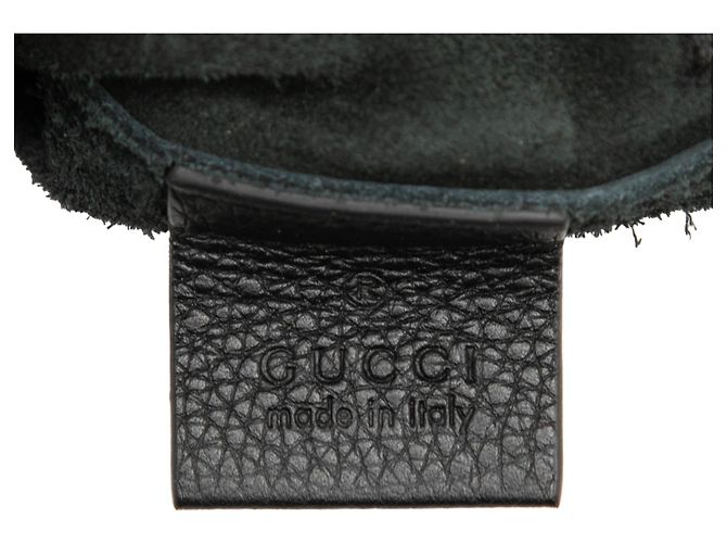 Clutch Portfolio Gucci in pelle di vitello nera Medium con logo Nero - vista 5