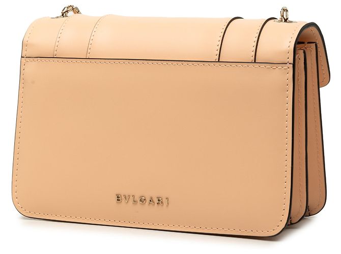 Bulgari Bvlgari Serpenti Forever Crossbody in vitello beige - vista 2