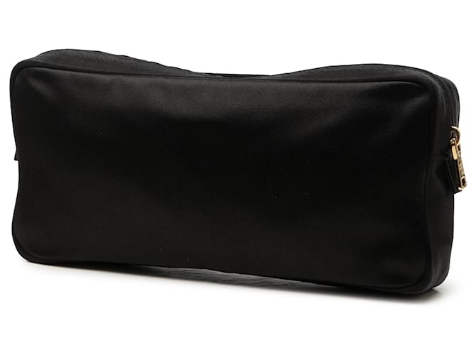 Pouch multi-zip in raso nero Prada - vista 2