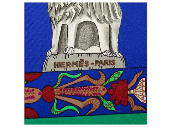 Hermès Blue Torana Seidentuch 90 Blau - Ansicht 2